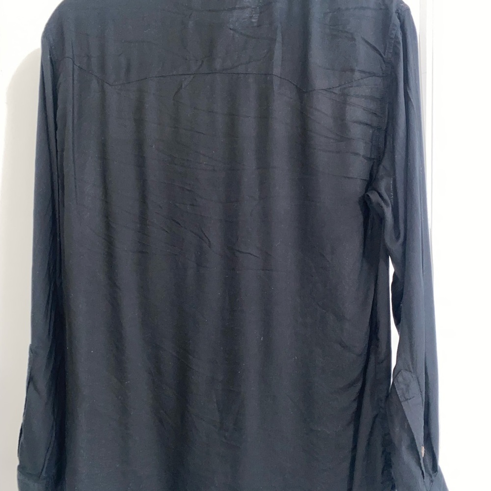 Frye Black Button Down Shirt - Picture 2 of 3